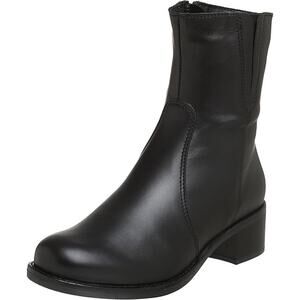 La Canadienne Perla Boot Black Waterproof Block Heel Womens 8 Wide New